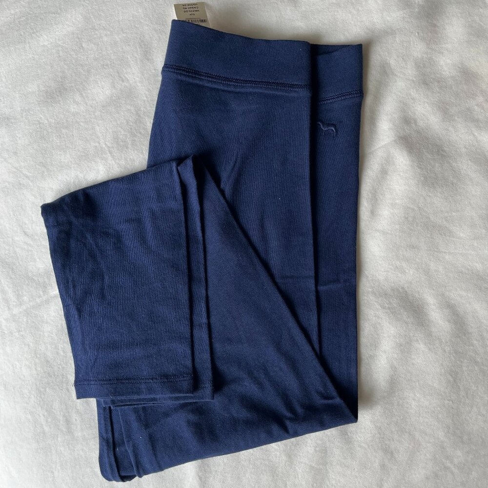 Victoria's Secret PINK 7/8 Ankle Length Cotton Yoga Leggings in Navy, Size S